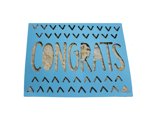 CONGRATS card, pack of 5 cards with plantable seed paper and envelopes