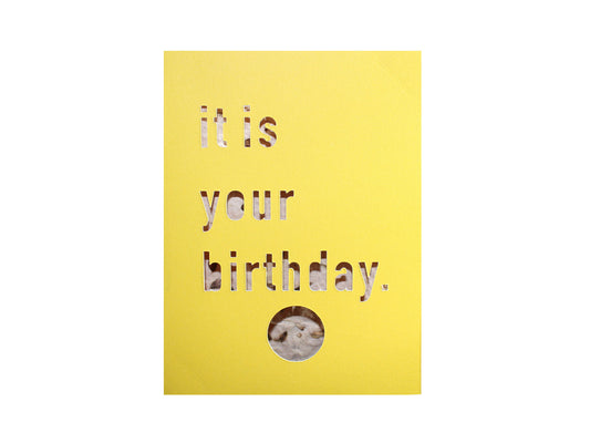 it is your birthday. card, pack of 5 cards with plantable seed paper and envelopes