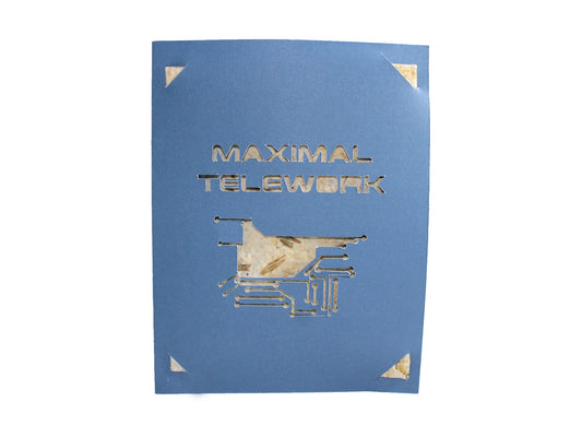 MAXIMAL TELEWORK card, pack of 5 cards with plantable seed paper and envelopes