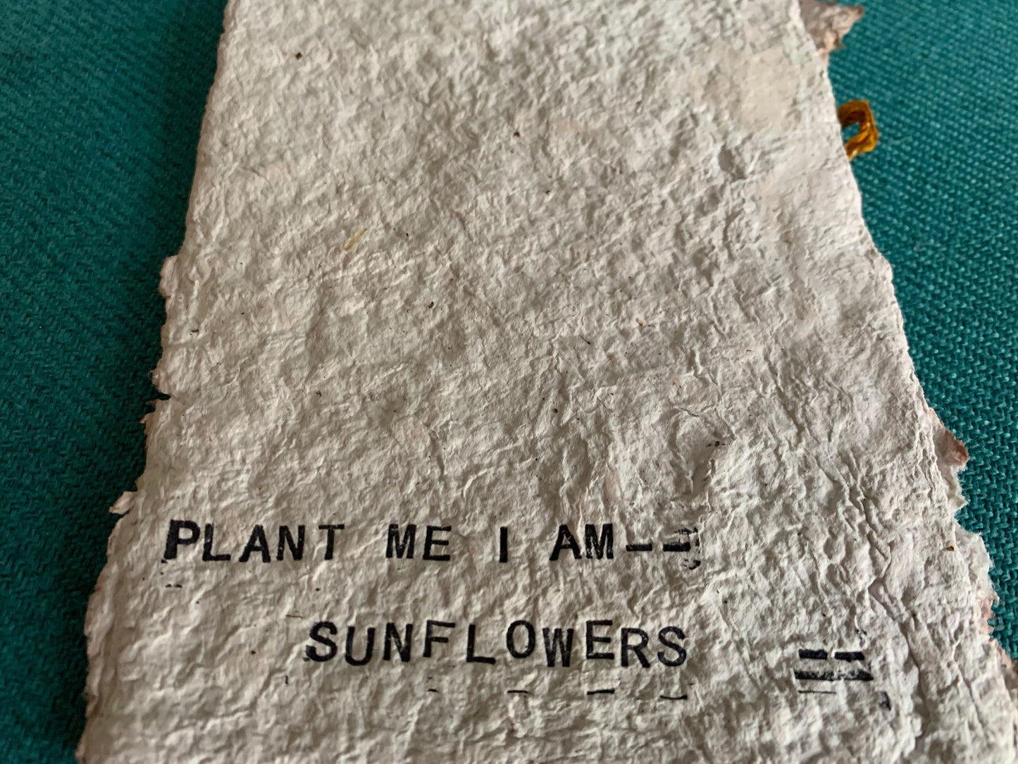Sunflower plantable seed paper